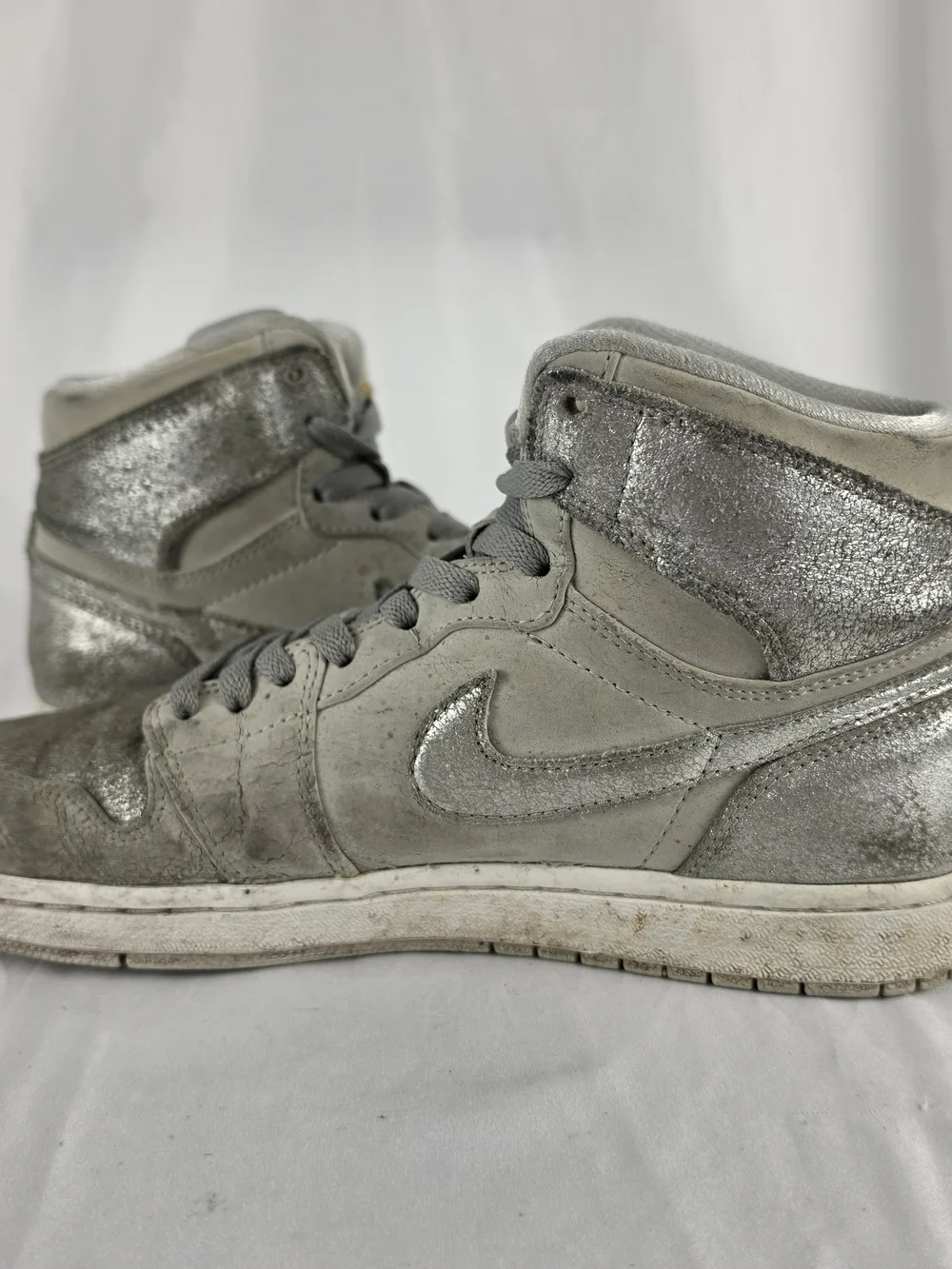 BEATERS 2009 Air Jordan 1 Retro “25th Silver Anniversary” Mens Size 9.5